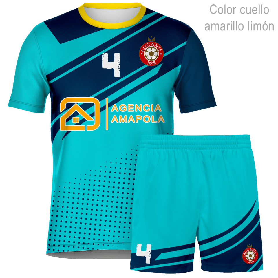Conjunto de fútbol personalizado 100% fullprint