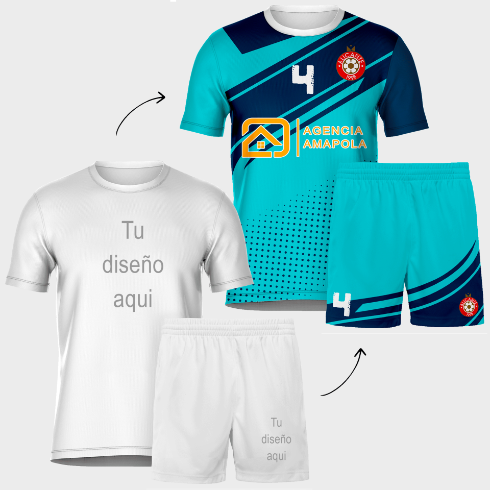 Conjunto de fútbol personalizado 100% fullprint