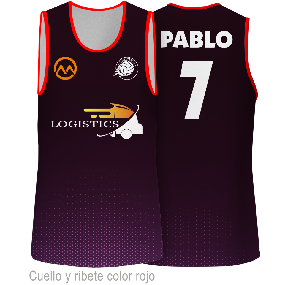 Camiseta voley sin mangas 100% fullprint personalizada