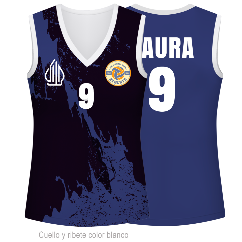 Camiseta voley de mujer sin mangas 100% fullprint personalizada