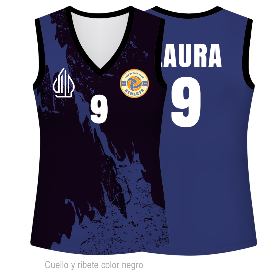 Camiseta voley de mujer sin mangas 100% fullprint personalizada