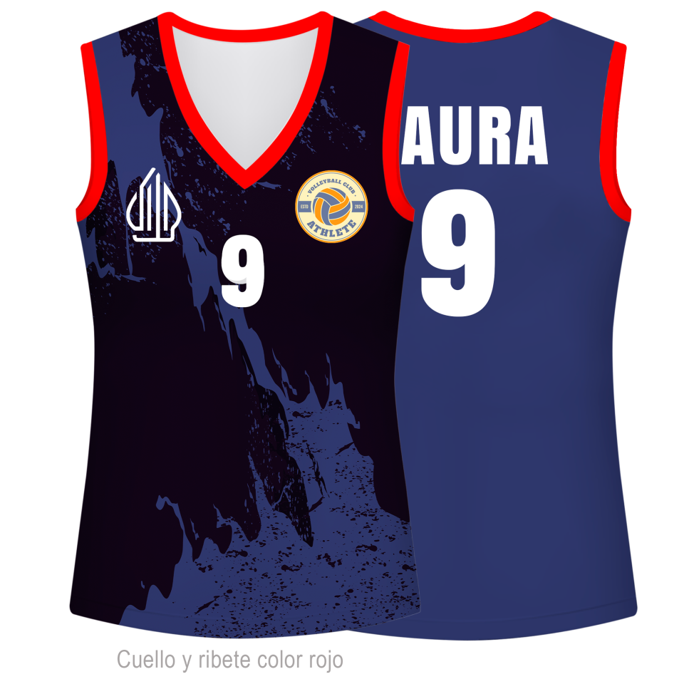 Camiseta voley de mujer sin mangas 100% fullprint personalizada