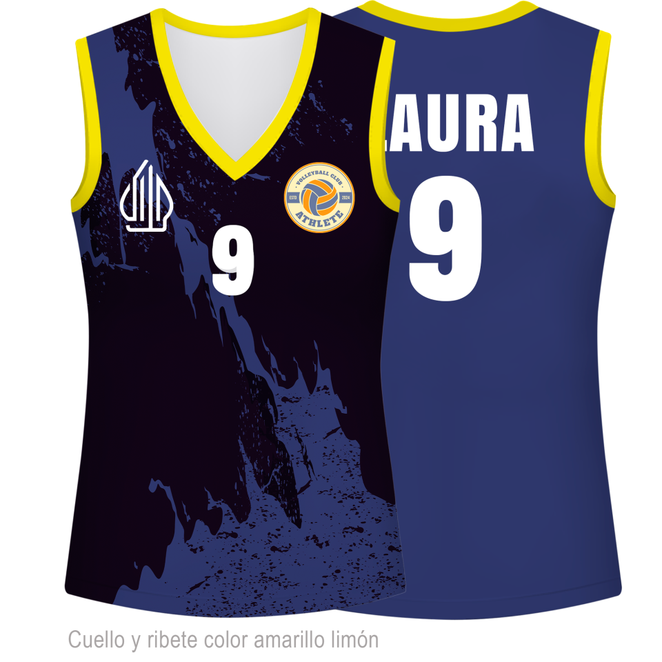 Camiseta voley de mujer sin mangas 100% fullprint personalizada