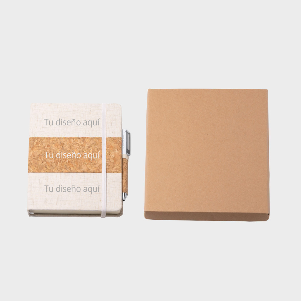 Set de libreta y bolígrafo personalizado