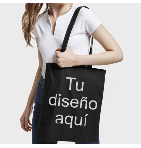 Bolsa de tela negra personalizada urgente