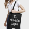 Bolsa de tela negra personalizada urgente