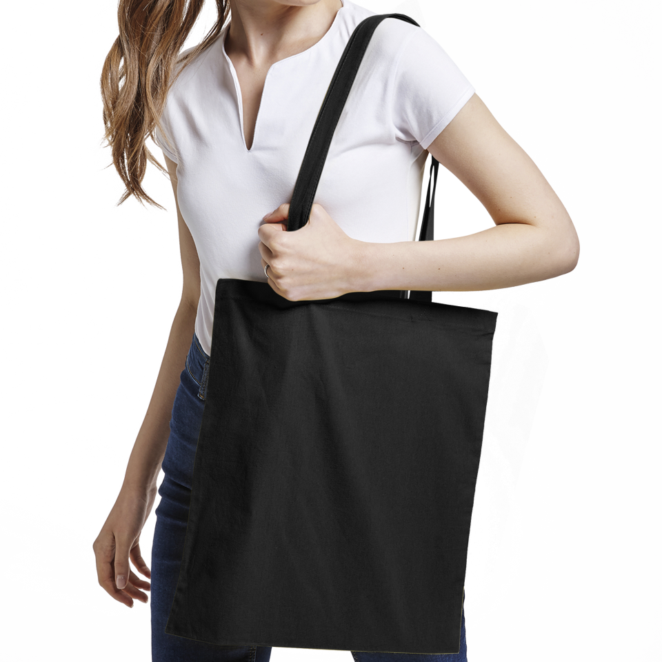 Bolsa de tela negra personalizada urgente