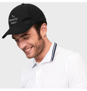 Gorra negra premium personalizada urgente