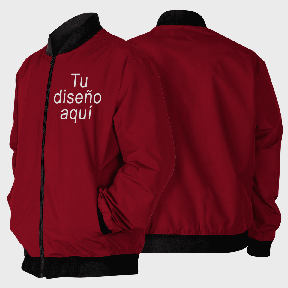 Chaqueta Bomber colores planos personalizada