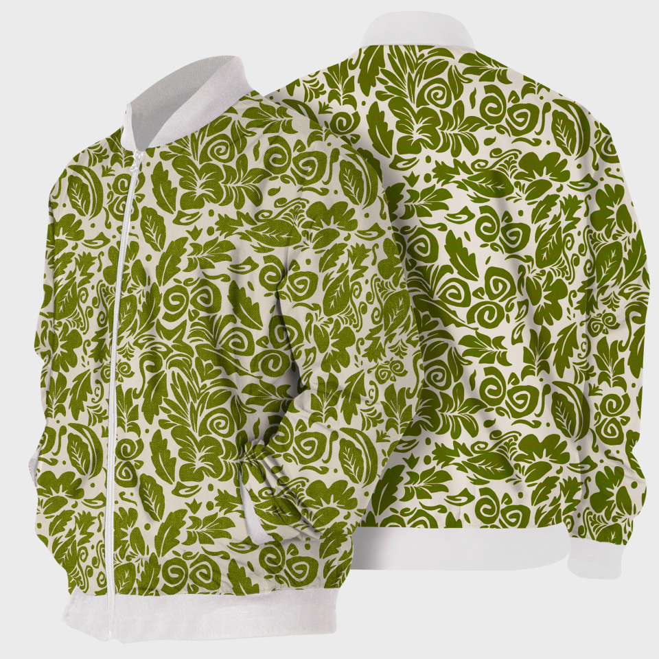 Chaqueta Bomber Estampa Oliva