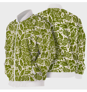 Chaqueta Bomber Estampa Oliva