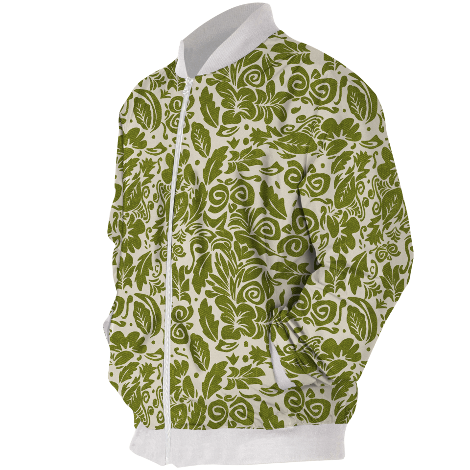 Chaqueta Bomber Estampa Oliva
