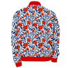 Chaqueta Bomber Floral Rojo y Azul
