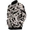 Chaqueta Bomber Ondas Blanco y Negro