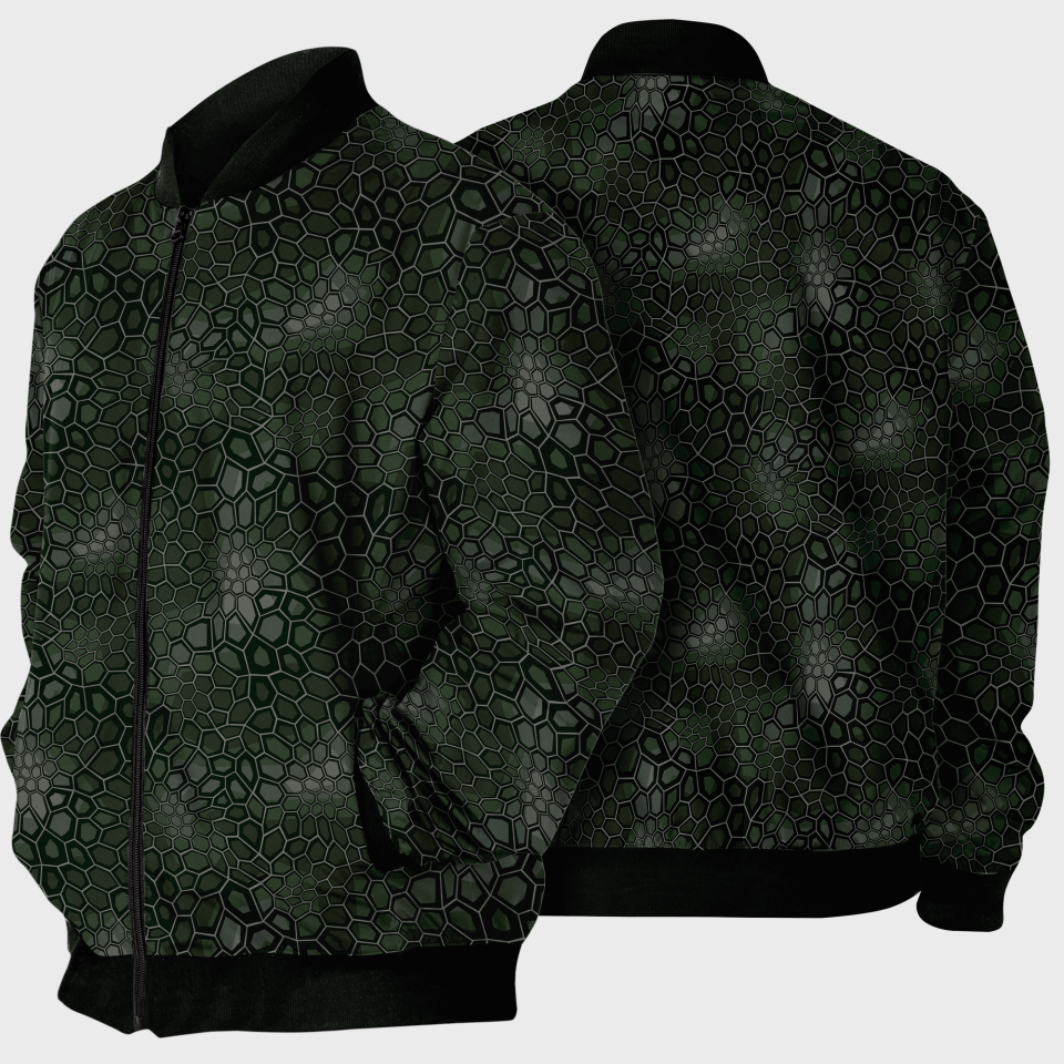 Chaqueta Bomber Piel de Cocodrilo