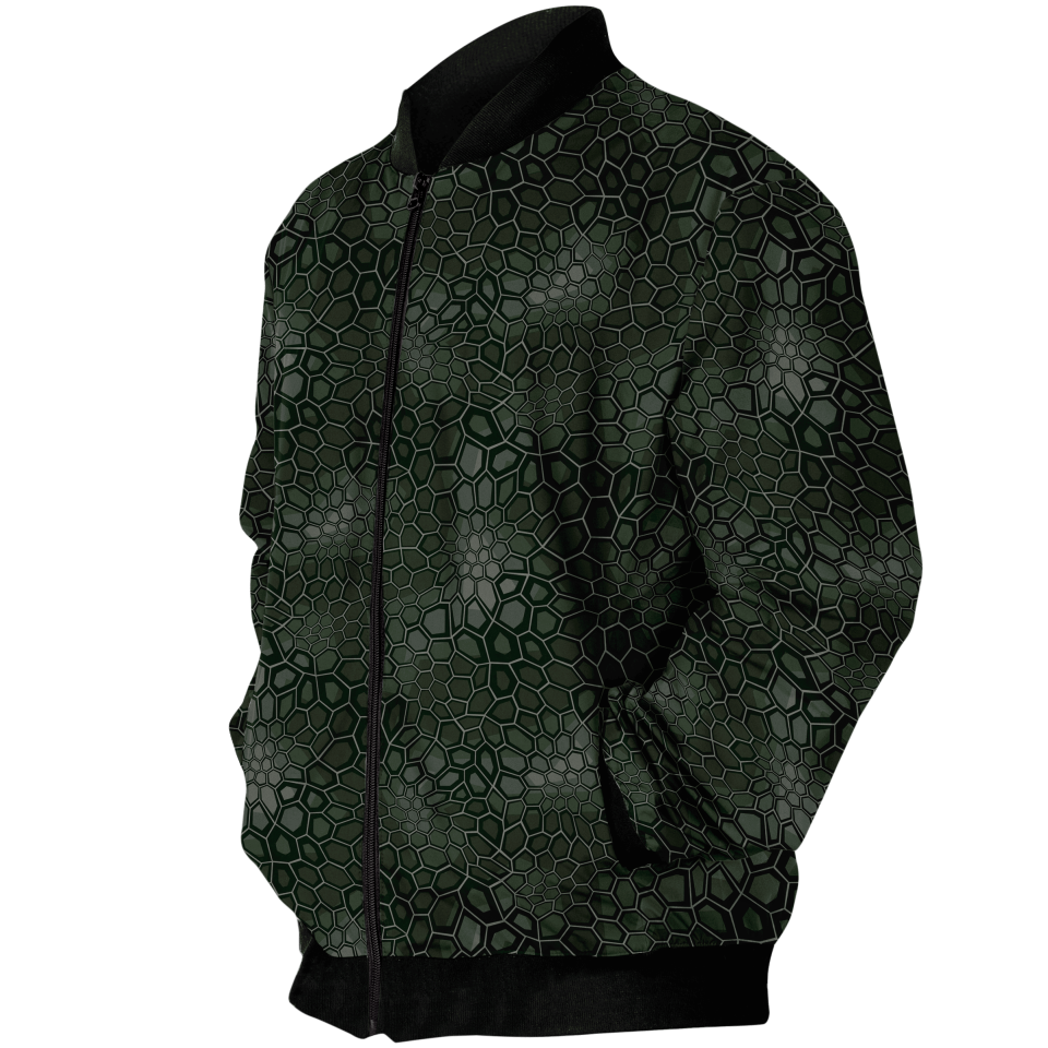 Chaqueta Bomber Piel de Cocodrilo