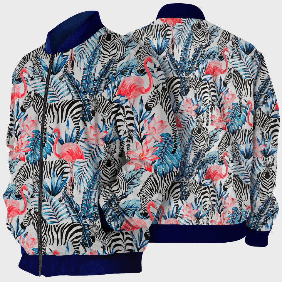 Chaqueta Bomber Zebra Tropical