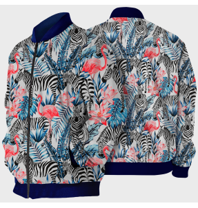 Chaqueta Bomber Zebra Tropical
