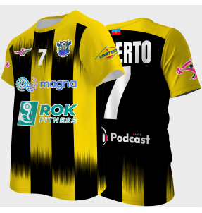 Camiseta multideporte sublimada modelo Málaga rayas