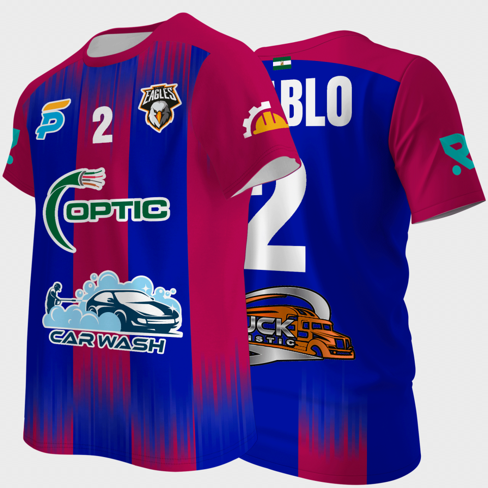 Camiseta multideporte sublimada modelo Bigas rayas