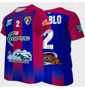 Camiseta multideporte sublimada modelo Bigas rayas