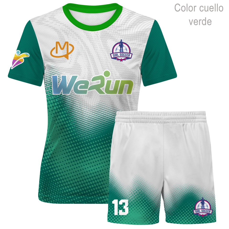 Conjunto de fútbol de mujer 100% fullprint personalizado