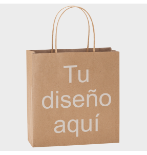 Bolsa de papel Haya en acabado natural personalizada