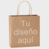 Bolsa de papel Haya en acabado natural personalizada