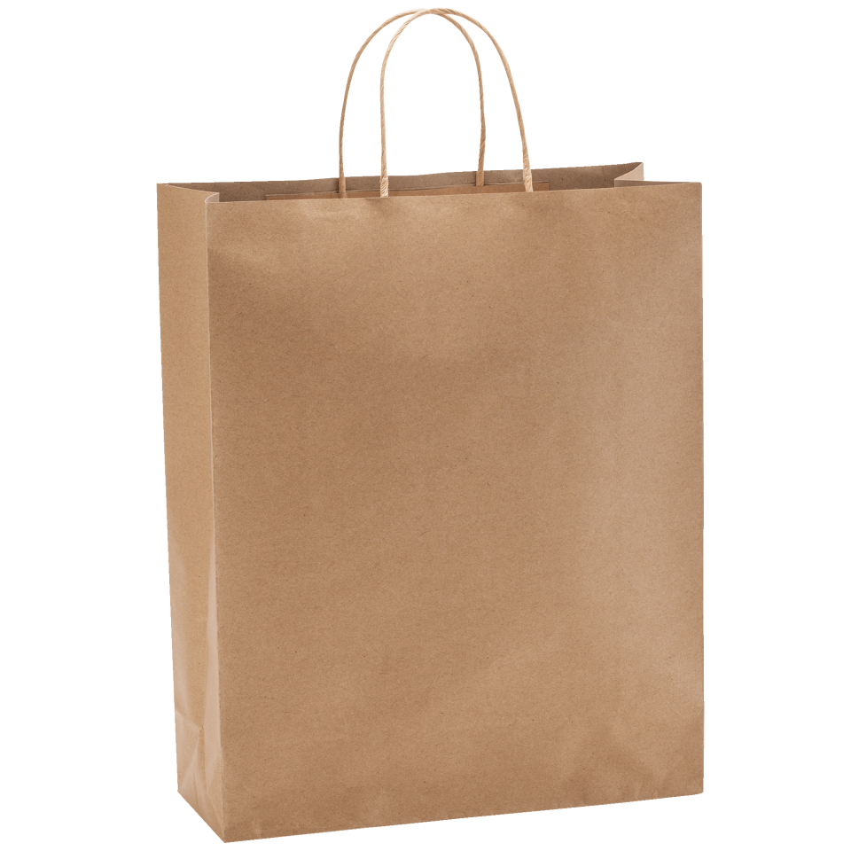 Bolsa de papel ROBLE en acabado natural personalizada