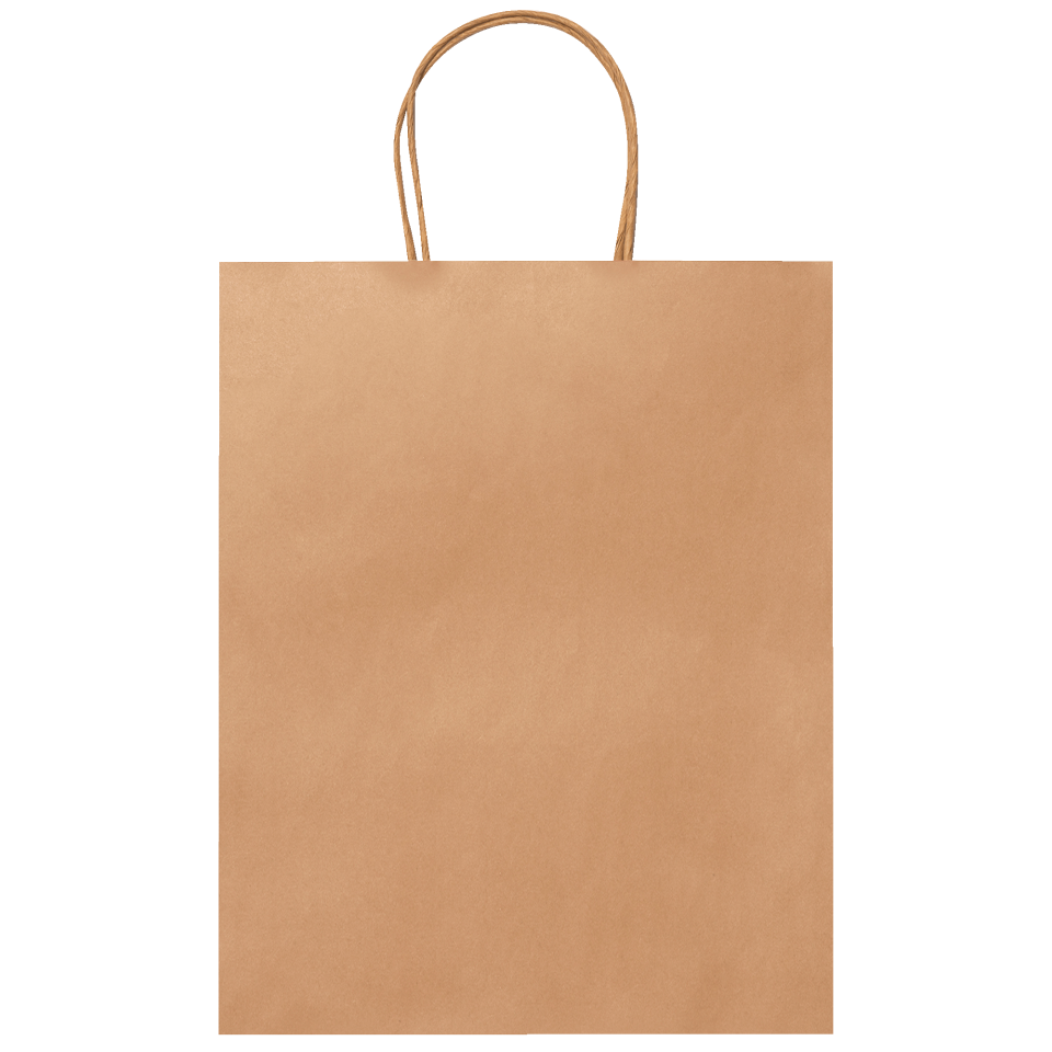 Bolsa de papel ROBLE en acabado natural personalizada