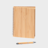 Set libreta bambú con boli personalizado