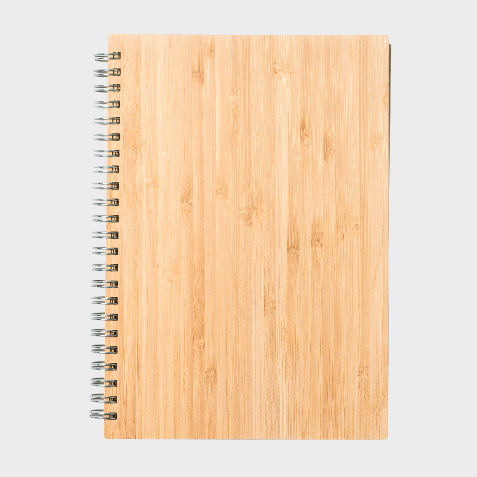 Set libreta bambú con boli personalizado