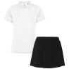 Conjunto de mujer pádel polo técnico y falda personalizado