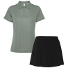 Conjunto de mujer pádel polo técnico y falda personalizado