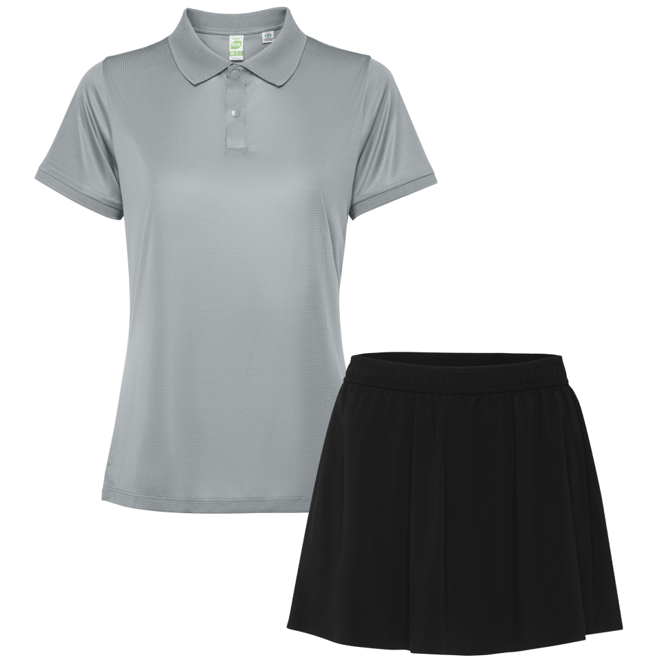 Conjunto de mujer pádel polo técnico y falda personalizado