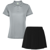 Conjunto de mujer pádel polo técnico y falda personalizado