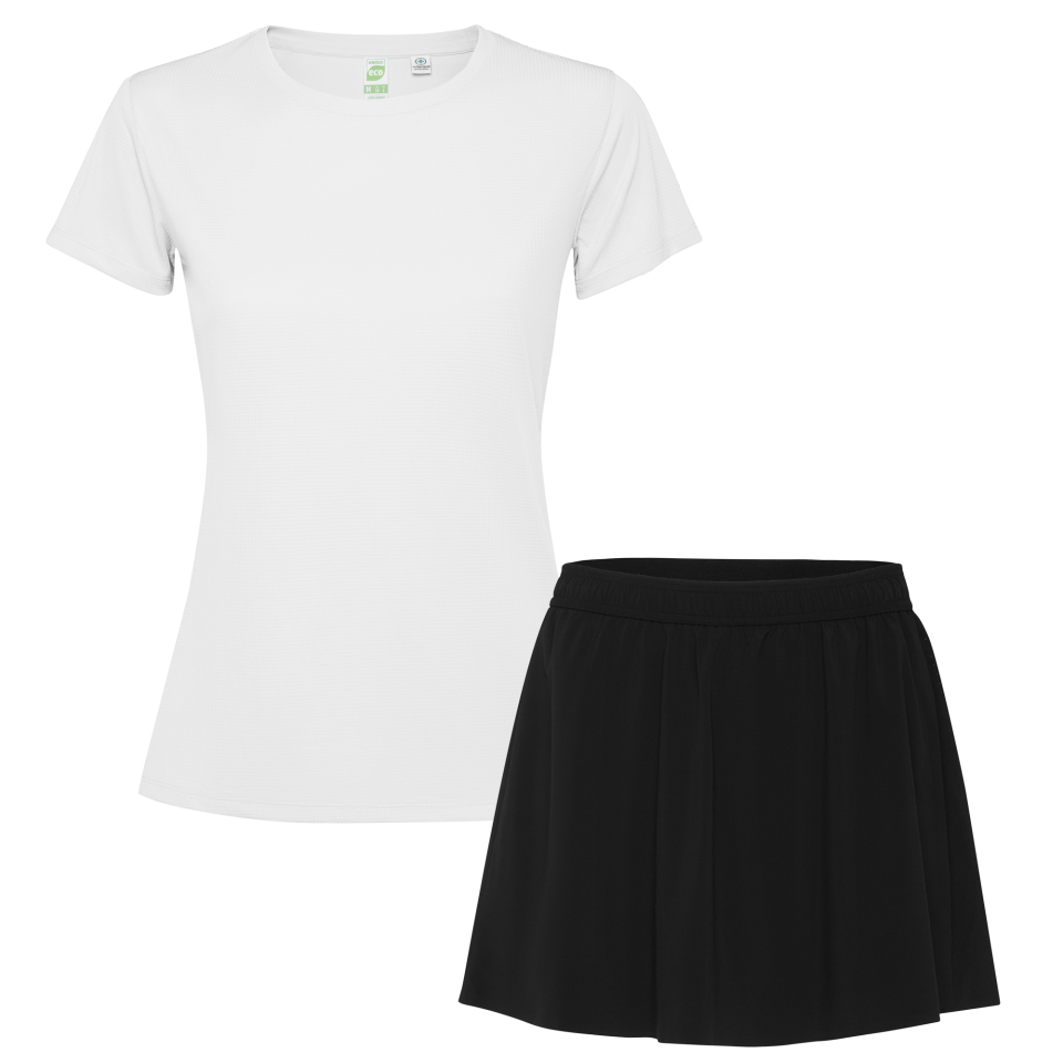 Conjunto de mujer pádel camiseta técnica y falda personalizado