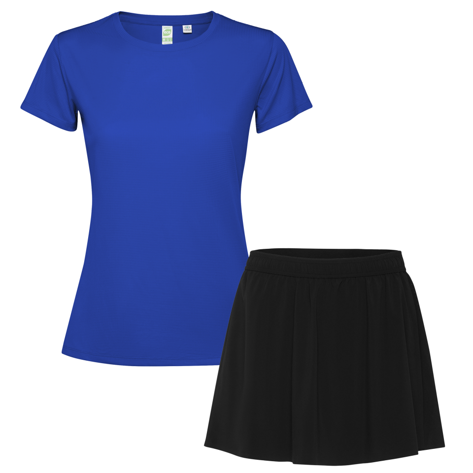 Conjunto de mujer pádel camiseta técnica y falda personalizado