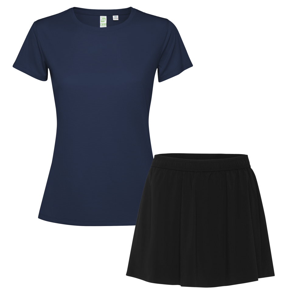 Conjunto de mujer pádel camiseta técnica y falda personalizado