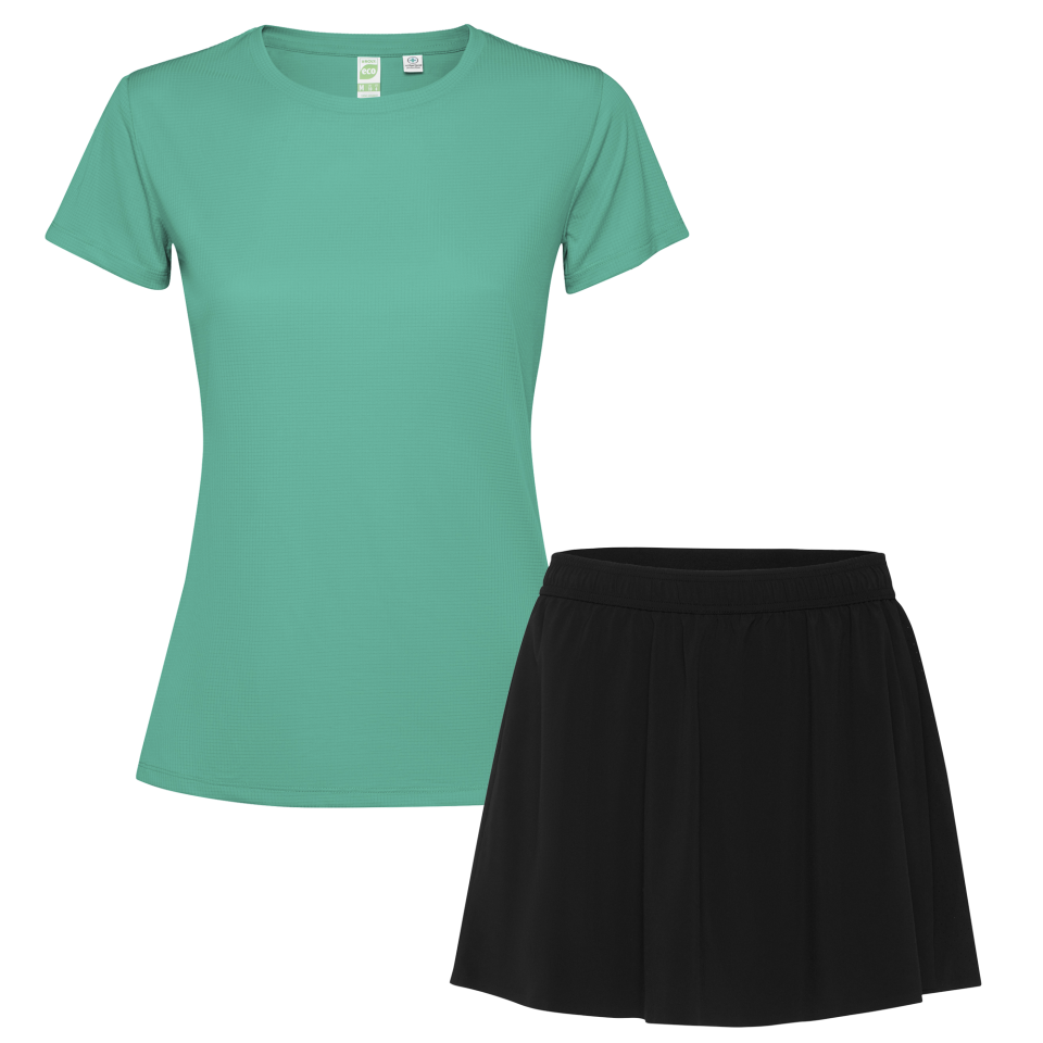 Conjunto de mujer pádel camiseta técnica y falda personalizado