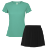 Conjunto de mujer pádel camiseta técnica y falda personalizado
