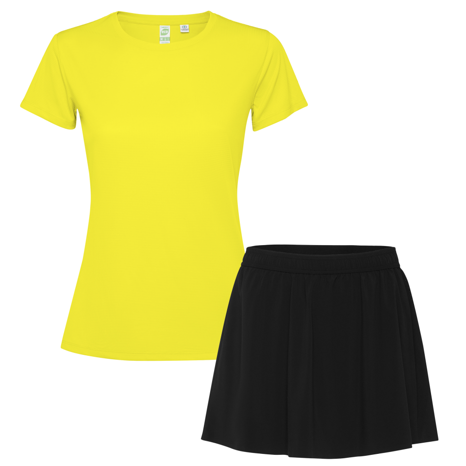 Conjunto de mujer pádel camiseta técnica y falda personalizado