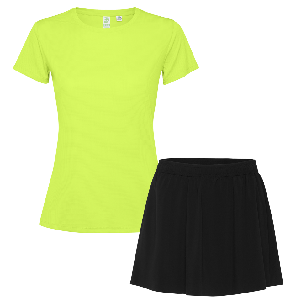 Conjunto de mujer pádel camiseta técnica y falda personalizado