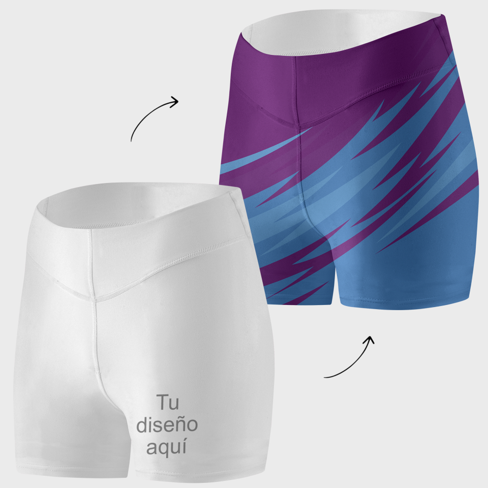 Malla running corta de mujer 100% fullprint personalizada