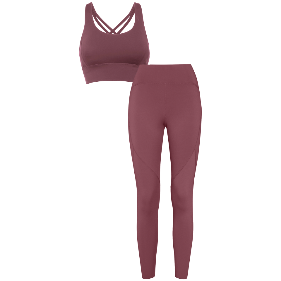 Conjunto de mujer running top técnico y leggings largos personalizado