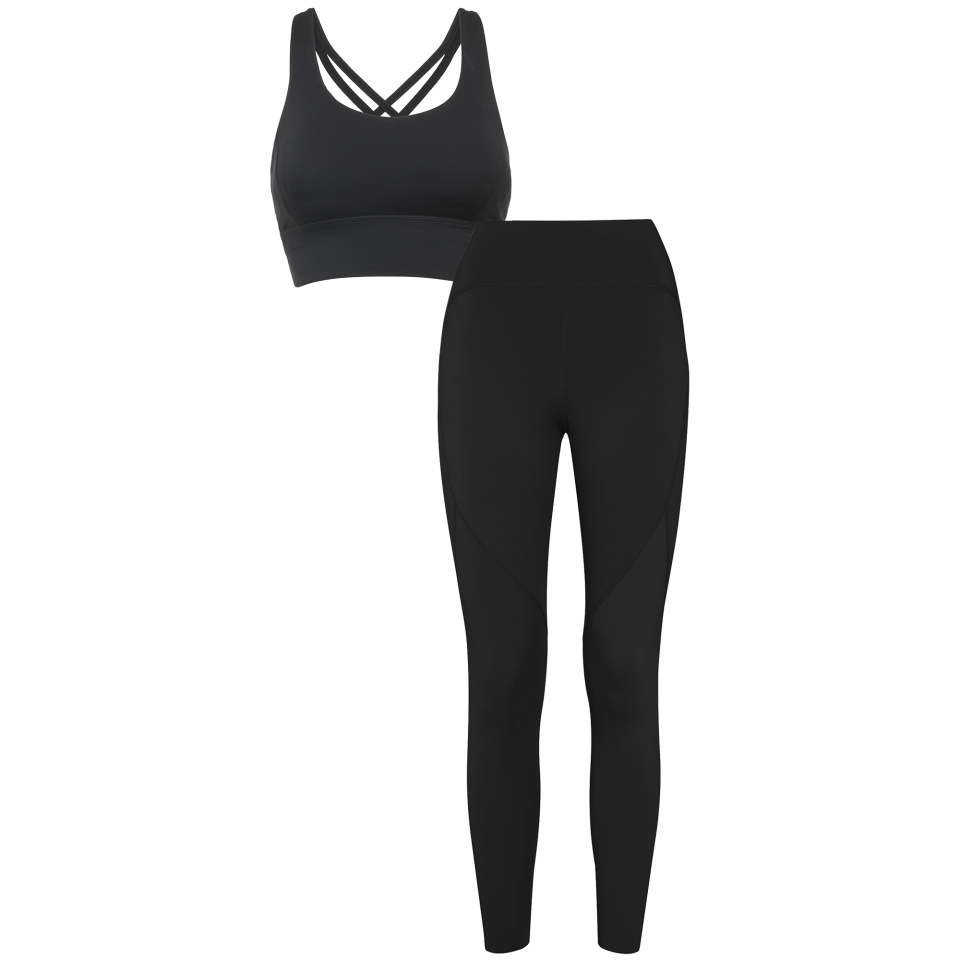 Conjunto de mujer running top técnico y leggings largos personalizado