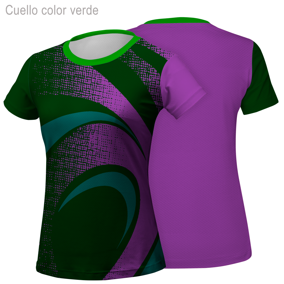 Camiseta running manga corta de mujer 100% fullprint personalizada