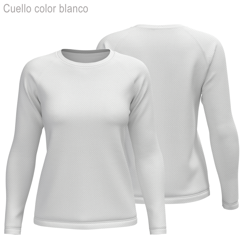 Camiseta running manga larga de mujer 100% fullprint personalizada