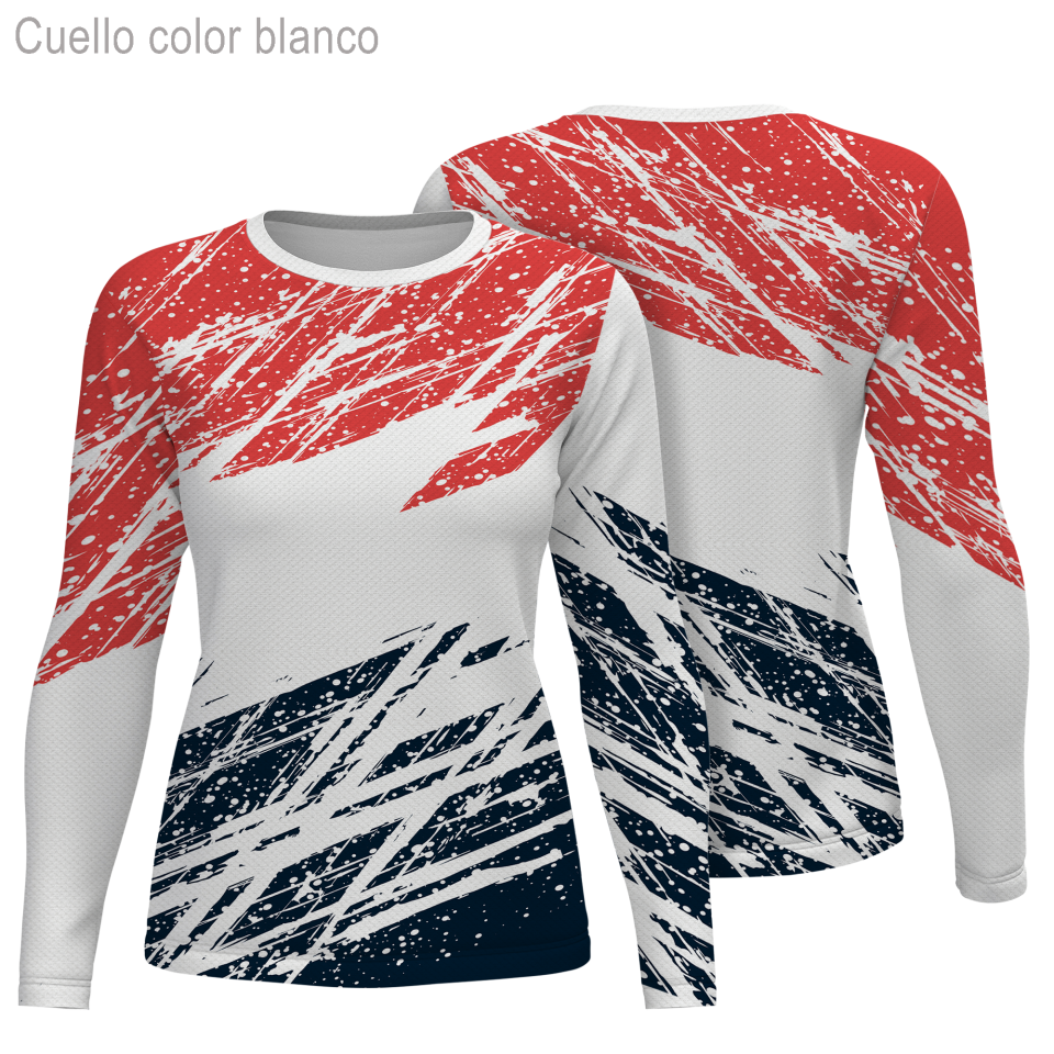 Camiseta running manga larga de mujer 100% fullprint personalizada