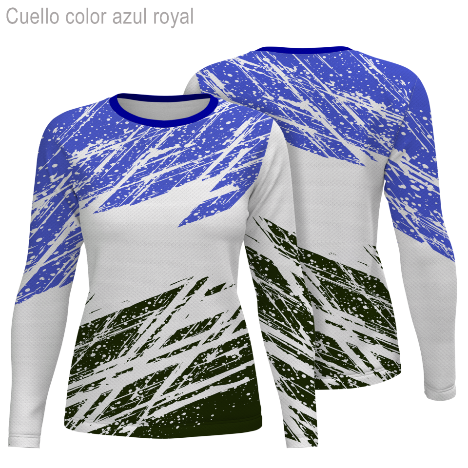 Camiseta running manga larga de mujer 100% fullprint personalizada